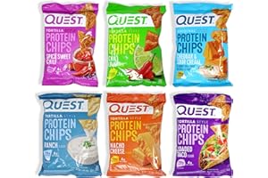 Niro Assortment | Quest Tortilla Style Protein Chips - 6 Flavors of Chedda & Sour Cream, Spicy Sweet Chili, Ranch, Loaded Taco, Chili lime, and Nacho Cheese | 6 pack