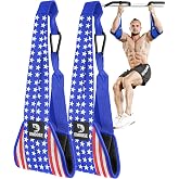 DMoose Fitness Hanging Ab Straps for Pull Up Bar &amp; Core Strength Training - Soft Padded Exercise Straps for Ab Swing &amp; Leg Raises, Hang Bar Strap with 2 Steel Carabiners - Abs Equipment for Home &amp; Gym
