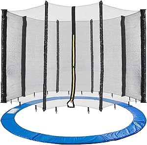 Arebos Trampolin Randabdeckung und Netz | Ersatznetz | Sicherheitsnetz | Gartentrampolin Trampolinnetz | Randabdeckung UV-beständig & wasserabweisend