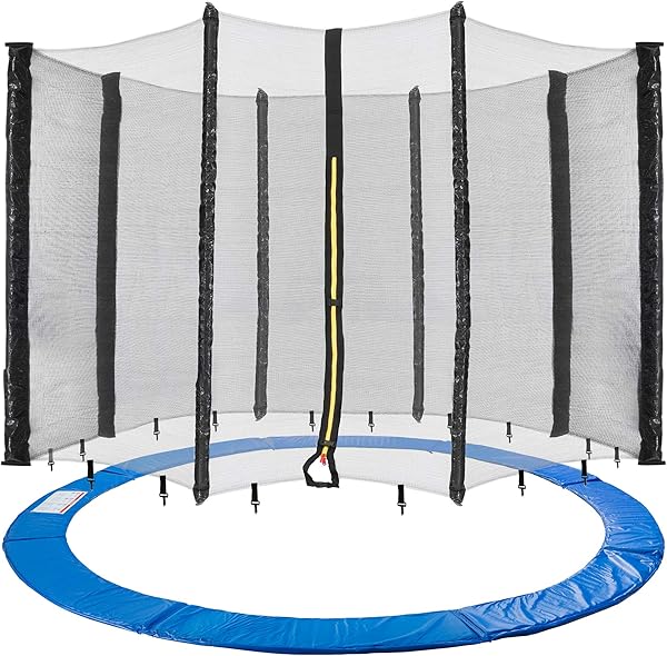 Arebos Trampolin Randabdeckung und Netz | Ersatznetz | Sicherheitsnetz | Gartentrampolin Trampolinnetz | Randabdeckung UV-beständig & wasserabweisend