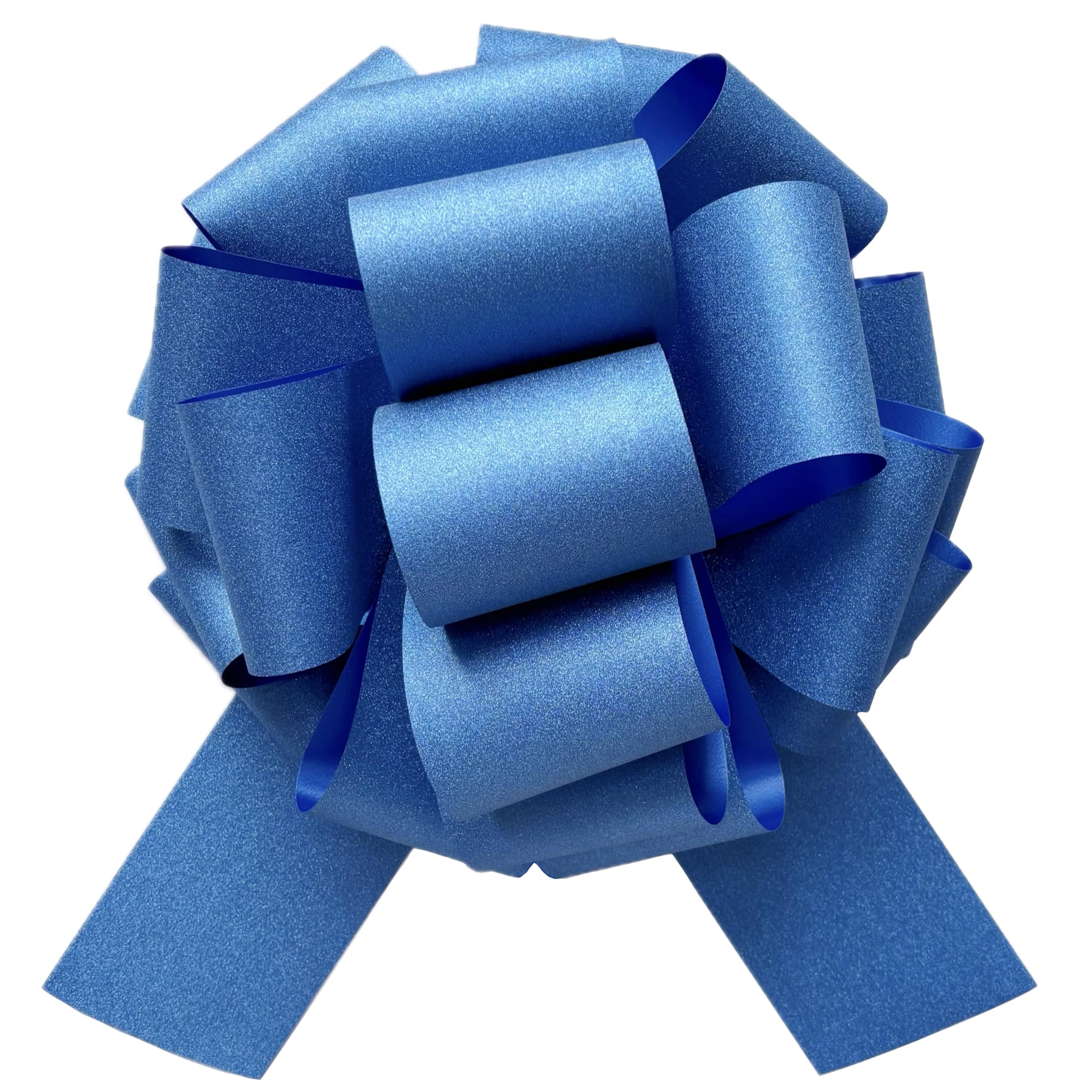 Photo 1 of 1PC Giant Blue Pull Bow for Gift Wrapping, 14" Glitter Large Bow, (Pack of 1, 14 Inches) Instant Car Bow for Appliances, Bike, Sparkling Big Bow for Birthday Presents Wedding Decoration (Blue)