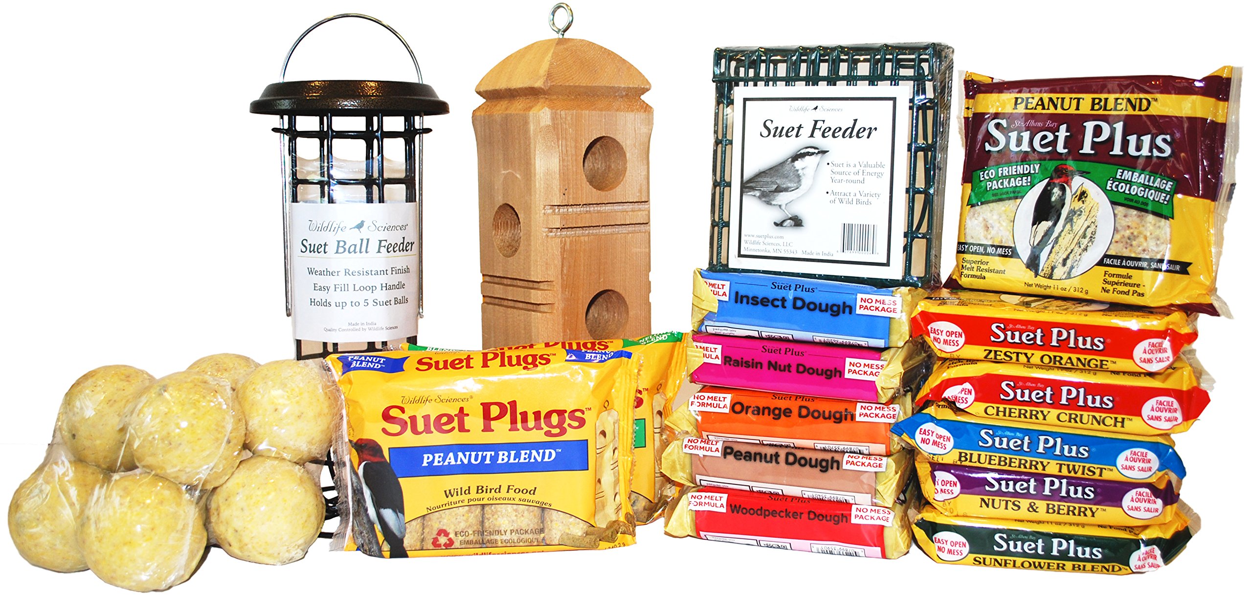Ultimate Suet Pack for Wild Birds with 30 Items, Suet Cakes, Suet