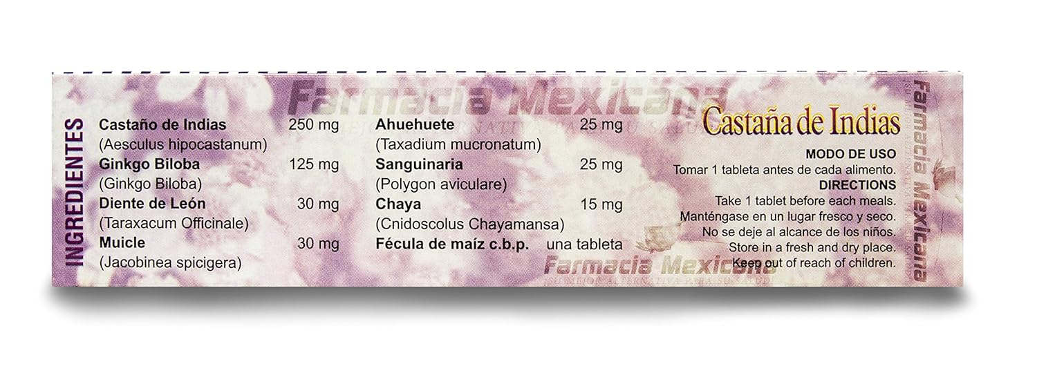 Amazon.com: Castana de Indias Para la Circulacion - Horse Chestnut Supplement - NG Natural: Health & Personal Care