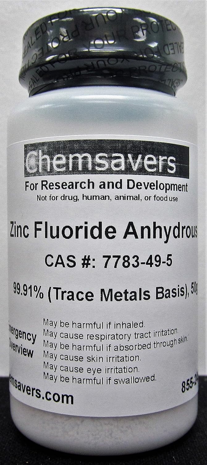 Zinc Fluoride Anhydrous, 99.91 (Trace Metals Basis), 50g
