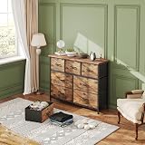 CAIYUN 7-Drawer Chest of Drawers Fabric Storage Tall Brown Dresser view 2