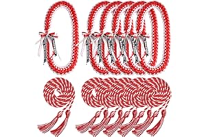 TFTAFAN Graduation Leis and Graduation Honor Cords Class of 2024 Graduation Ribbon Lei Graduation Necklace Braided Necklaces Graduation gift for for Student Graduation Gifts Party Supplies