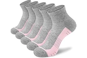 cuangya Ankle Socks Women Athletic Running Socks Hiking Cushioned 5-Pairs