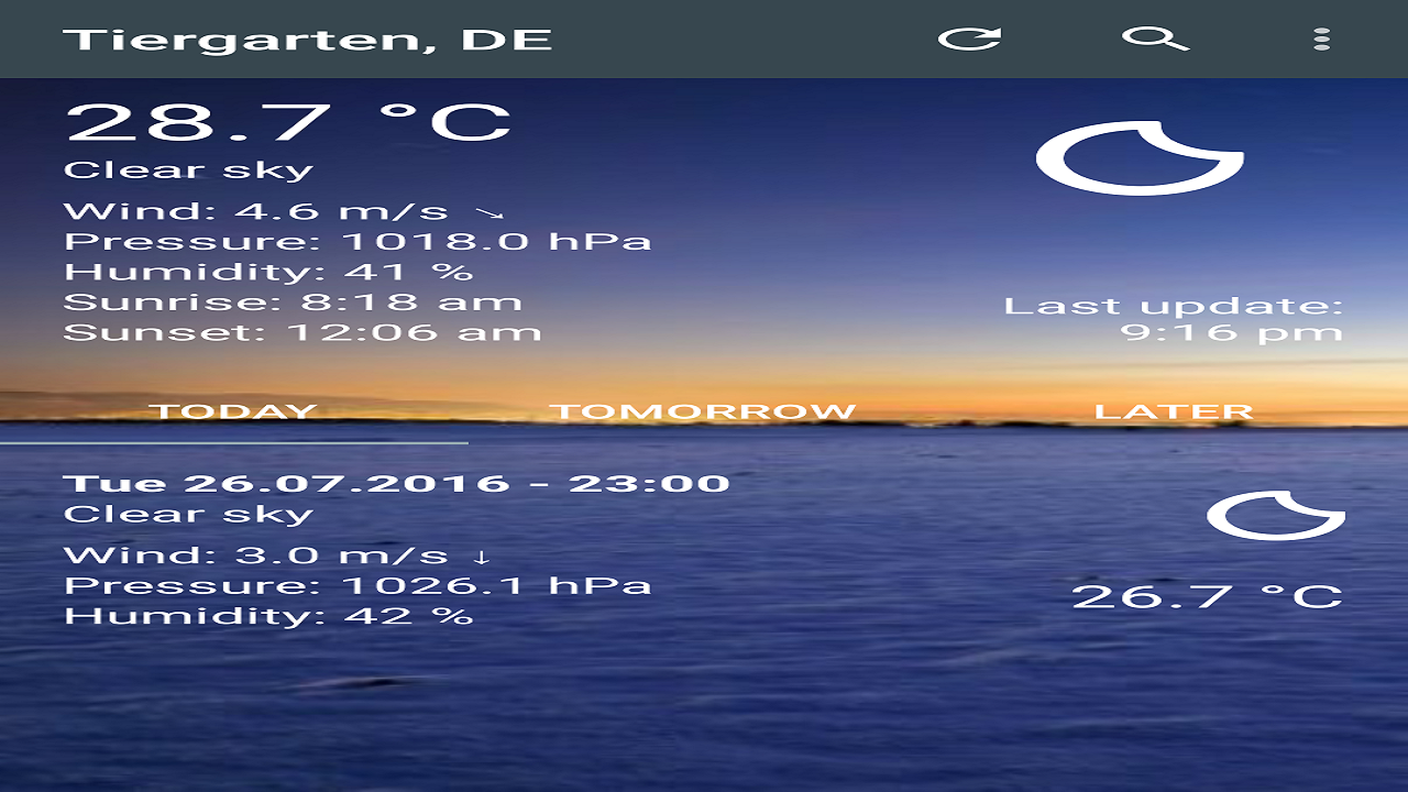 Weather Status Appstore for Android