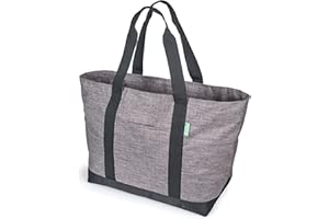 Creative Green Life Extra Large Tote Bag for Women or Men with Zipper, Everyday Bag for Work, Travel Bag, Gym Bag