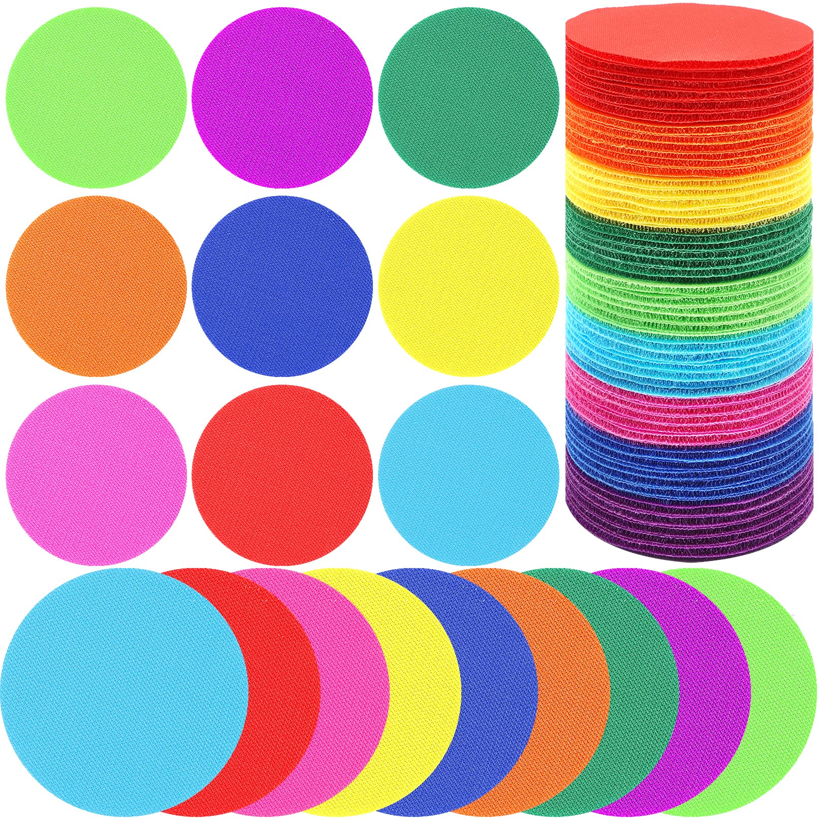 100 PCS Carpet Markers Floor Dots,Multicolor Carpet Spots for Classroom,4" Carpet Dots Spot Markers,Carpet Floor Dots Spots,Rug Circles Marker Spot for Preschool Kindergarten Elementary Teachers