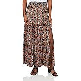 Angie Womens Angie Women's Printed Maxi Skirt with Side Slit