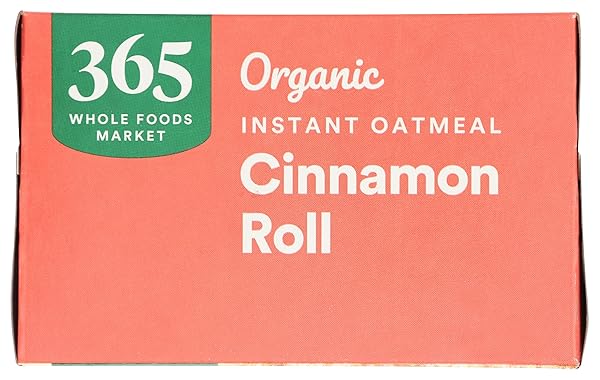 365 BY WHOLE FOODS MARKET, ORGANIC INSTANT OATMEAL, CINNAMON ROLL FLAVOR, 11.3 OUNCE