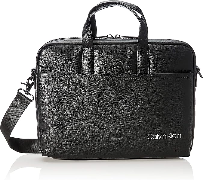 Calvin Klein Mens Ck Direct Slim Laptop Bag Organiser Black (Black