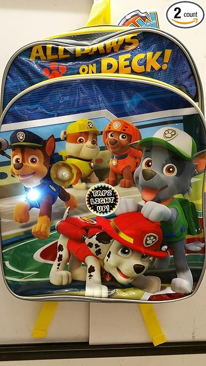 paw patrol light up backpack
