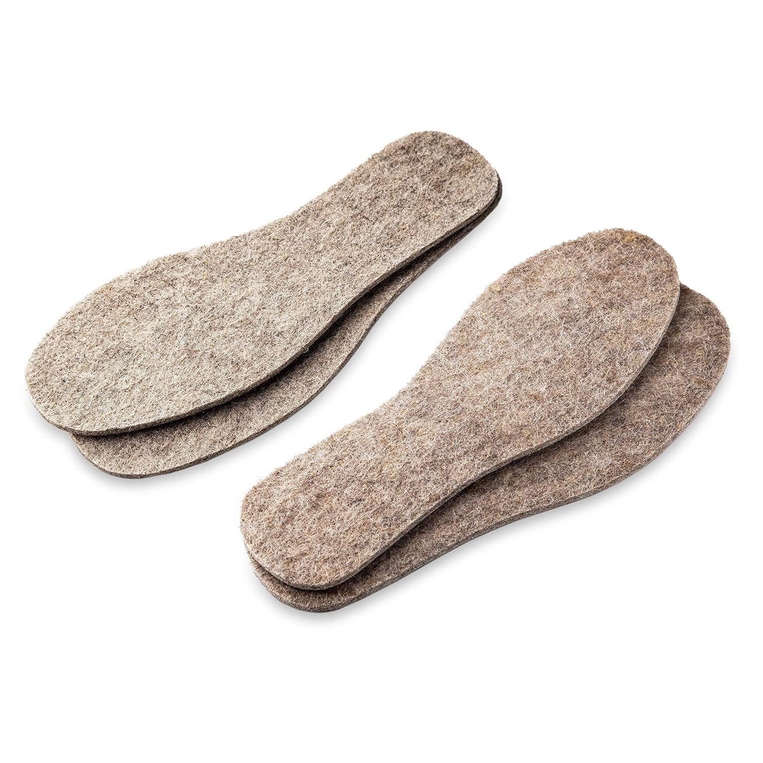 LAMBAA Gray Felt Insoles Warm Unisex Pack of 2