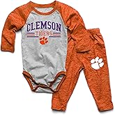Wes and Willy Baby College Sports Fan Long Sleeve One Piece and Pant Set