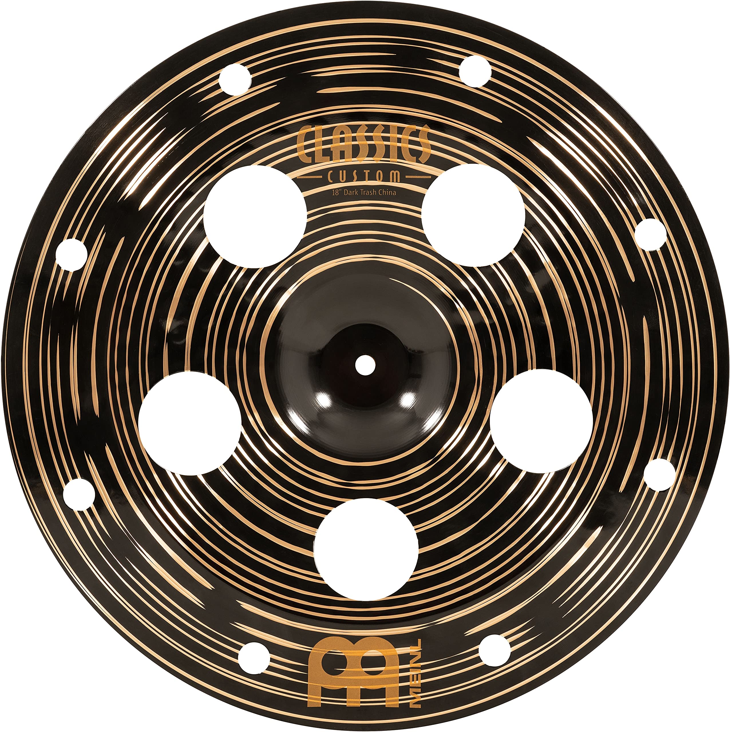 Meinl Cymbals Classics Custom Dark Trash China Cymbal 18 inch (Video) for Drum Set (45,72cm) B12 Bronze, Dark Finish, Made in Germany (CC18DATRCH)