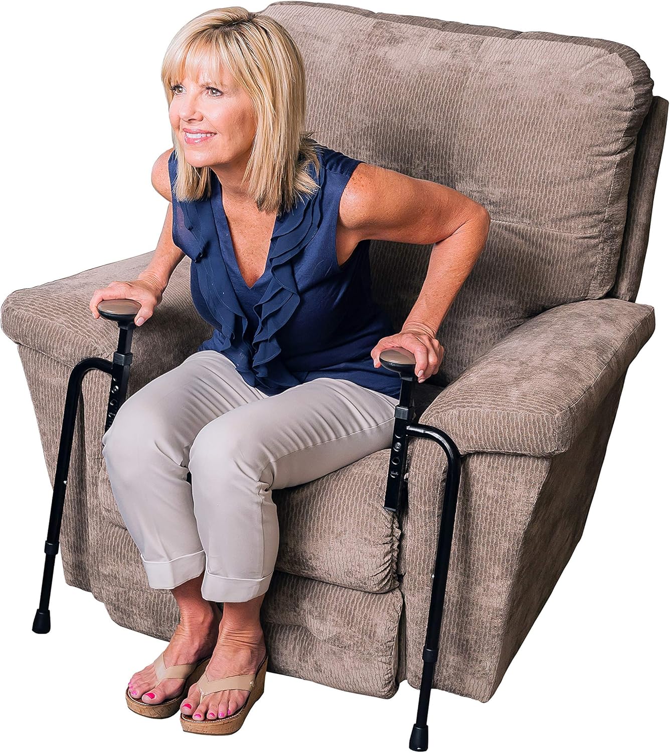 Stander EZ Stand-N-Go, Adjustable Standing Mobility Aid, Chair Assist Grab Bars - Image 3