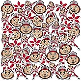 The Ohio State University Buckeyes 50ct Secondary Logo Mascot Vinyl Sticker Pack for Laptop Water Bottle Tablet Scrapbooking Skateboard Indoor Outdoor Decals