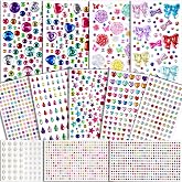 Teenitor Gem Stickers Self Adhesive Jewel Rhinestones Sticker gems | 12 Styles Stick on Gems Jewel Stickers Rhinestone Gems for Crafts DIY, Assorted Diamond Stickers Gem Stickers for Girls Kids