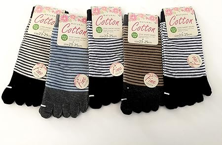 Amazon Co Jp 5本指ソックス レディース セット かわいい柄 スニーカーソックス 23 25cm お買得5足組 柄はお任せ 服 ファッション小物