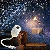 Galaxy Starry Sky Night Light Projector, 2-in-1 Portable with 12 Projection Films, 360&deg; Adjustable Brightness Control Eye‑Caring LED Night Light for Kids Adults Bedroom Home Ceiling Car Decor Gift