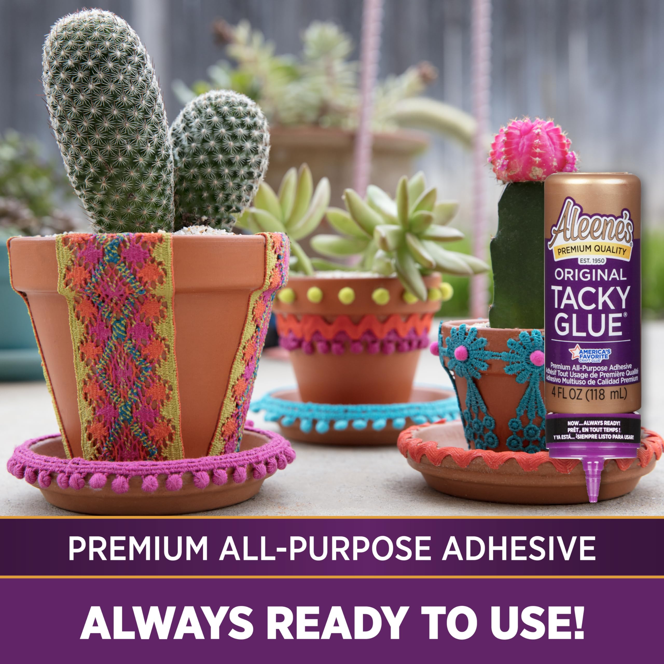 Aleene's Orignial Tacky Glue for Crafts in Always Ready Bottle, Nontoxic, Dries Clear, 4 fl oz