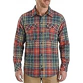 Men's Long Sleeve Plaid Button Down Casual Flannel Shirt, for Men Soft 100% Cotton, Corduroy Cuffs