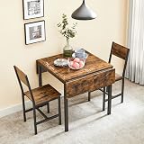 VASAGLE Folding Dining Table Drop Leaf Extendable 78x120 cm Rustic Brown view 4