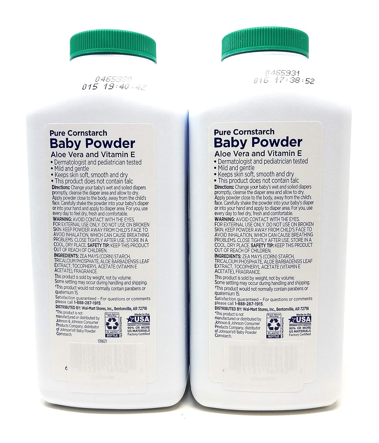 equate cornstarch baby powder