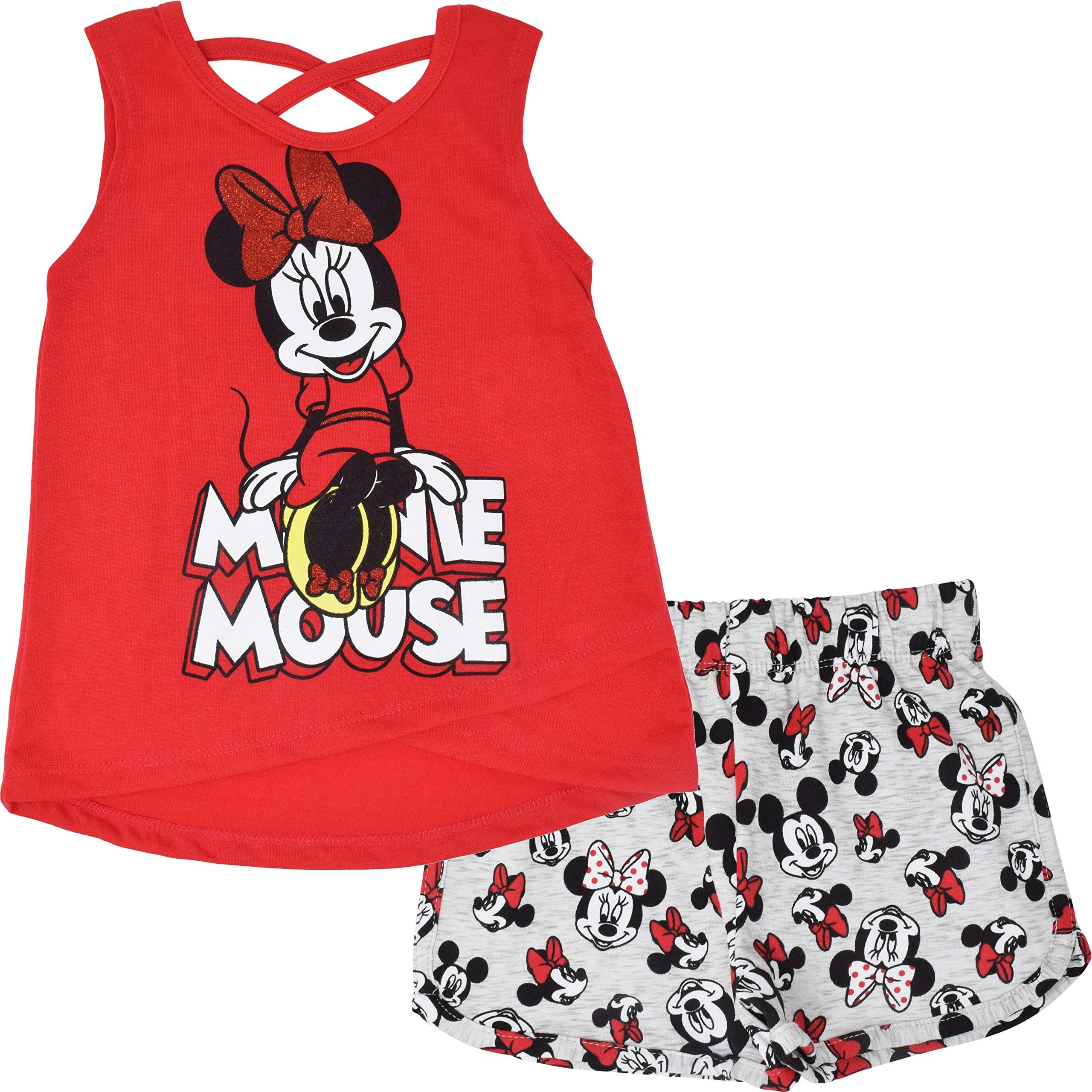 DisneyJunior Tank Top and French Terry Dolphin Shorts Outfit Set Infant to Big Kid Sizes (12 Months - 14-16)
