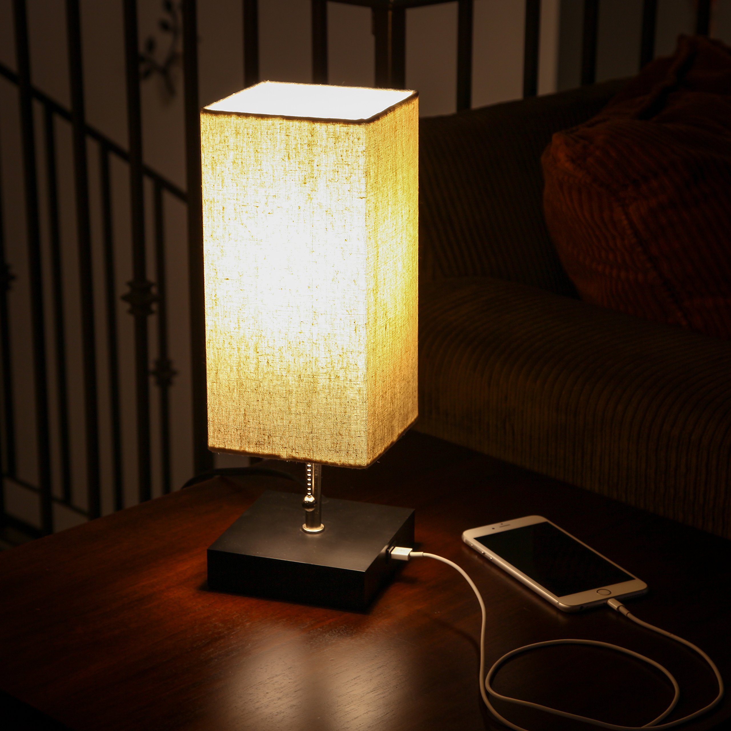 Brightech Grace USB Table & Desk Lamp Soft, Soothing Light For