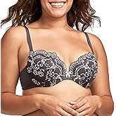 Maidenform Womens Underwire Bra, Love The Lift Smoothing Lace Demi Bra, Push-up Bra for Women