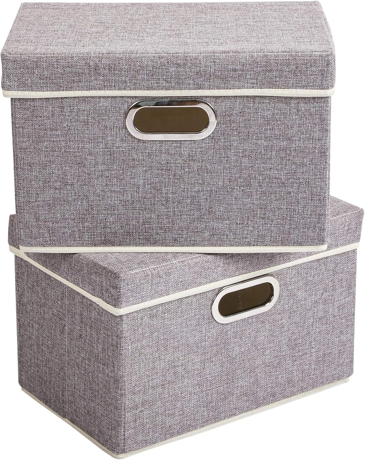 YawinheAufbewahrungsbox mit Deckel, Faltbare Leinentuch Kleidung