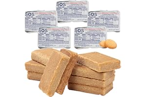 S.O.S. FOOD LAB LLC SOS Food Lab Emergency Food Bar - 1200 Calorie Ration (5 Pack Shortbread Cookie) - 1 Day/24 Hour Ready to Eat Supply for Camping, Hiking, Disaster Preparedness - 5 Year Shelf Life Energy Survival Food