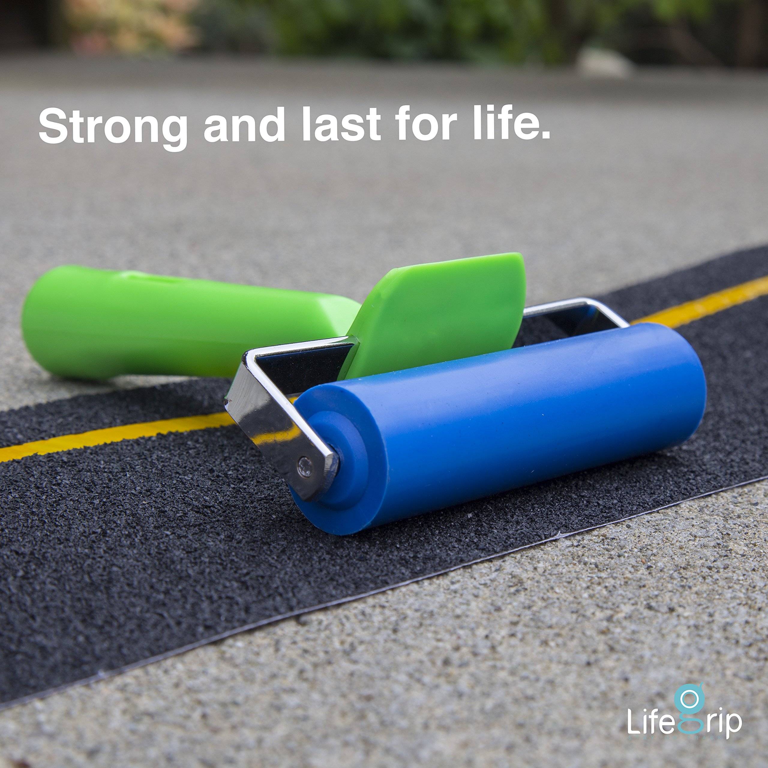 LifeGrip Rubber Brayer Roller - 4 inch/10 cm Wide - Ideal for Car Sound Deadening, Mats, Deadener Insulation, Construction, Masonry, Stamping, Anti Slip/Skid, Wallpaper Installation…