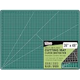 U.S. Art Supply 36"x48" Self-Healing Cutting Mat 5-Ply Green/Black | Double-Sided Green/Black Craft Mat, Non-Slip Cutting Mats for Crafts, Sewing, Quilting, Scrapbooking