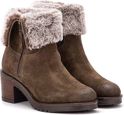 chunky heel plain open toe side zipper casual platform boots