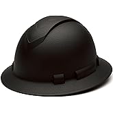 Pyramex Ridgeline Full Brim Hard Hat 4 Point Ratchet Matte Black Graphite Pattern