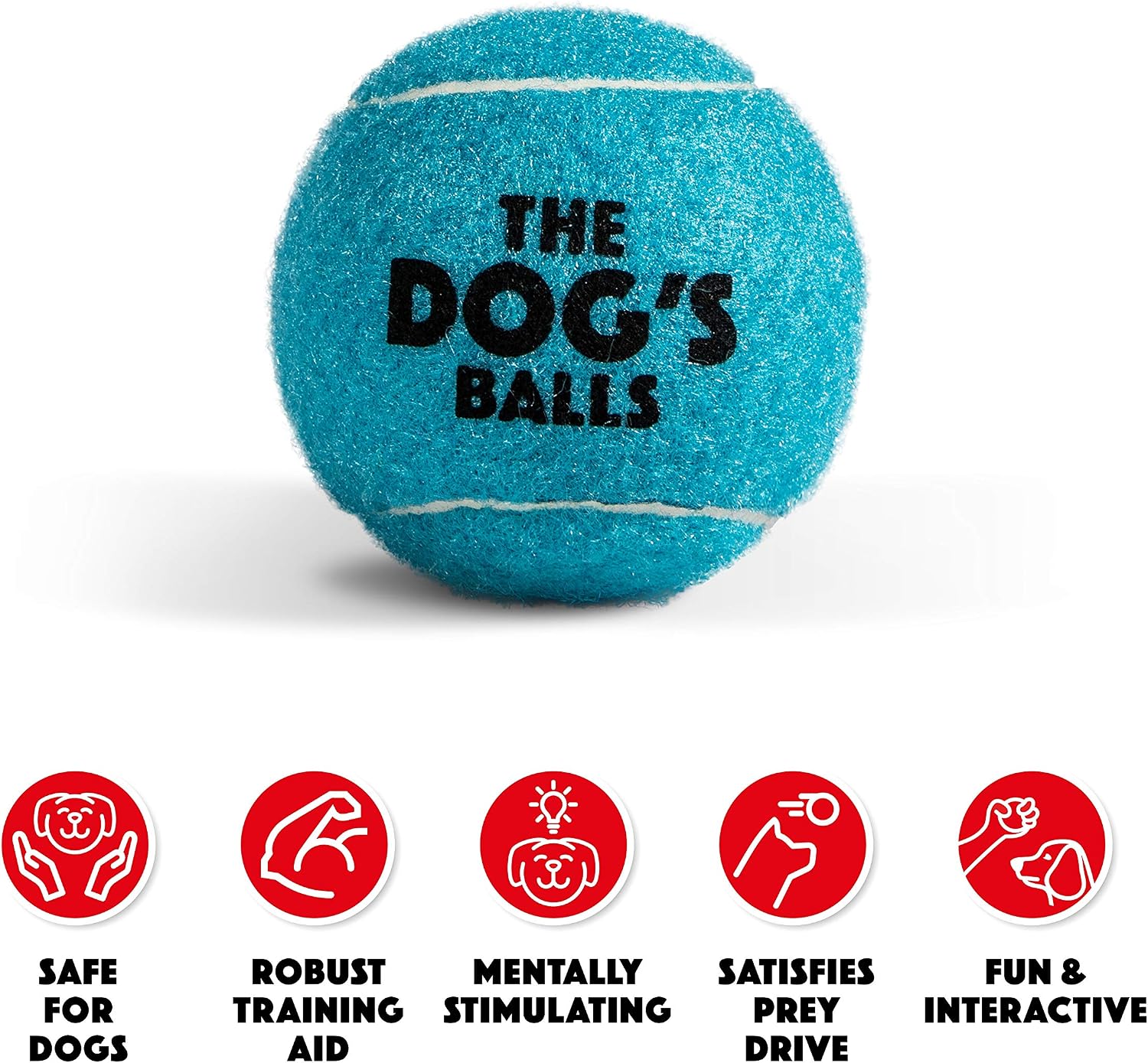The Dog's Balls - Dog Tennis Balls, Blue, Medium, 12‑Pack, 12 Medium Tennis Balls - Image 3