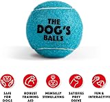 The Dog's Balls Dog Tennis Balls Blue Medium 6-Pack Non-Abrasive Felt view 2