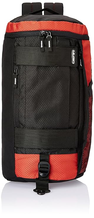 Gear 24 ltr Black and Rust Casual Duffel-Backpack (DUFNEWMXS0116)