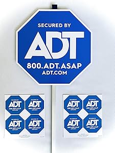 1 ADT sign and 8 new double sided stickers