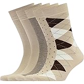 VRD Men’s Dress Socks Bamboo Rayon 5-Pack Crew Socks Fits Shoe Size 8-13 Gift Box