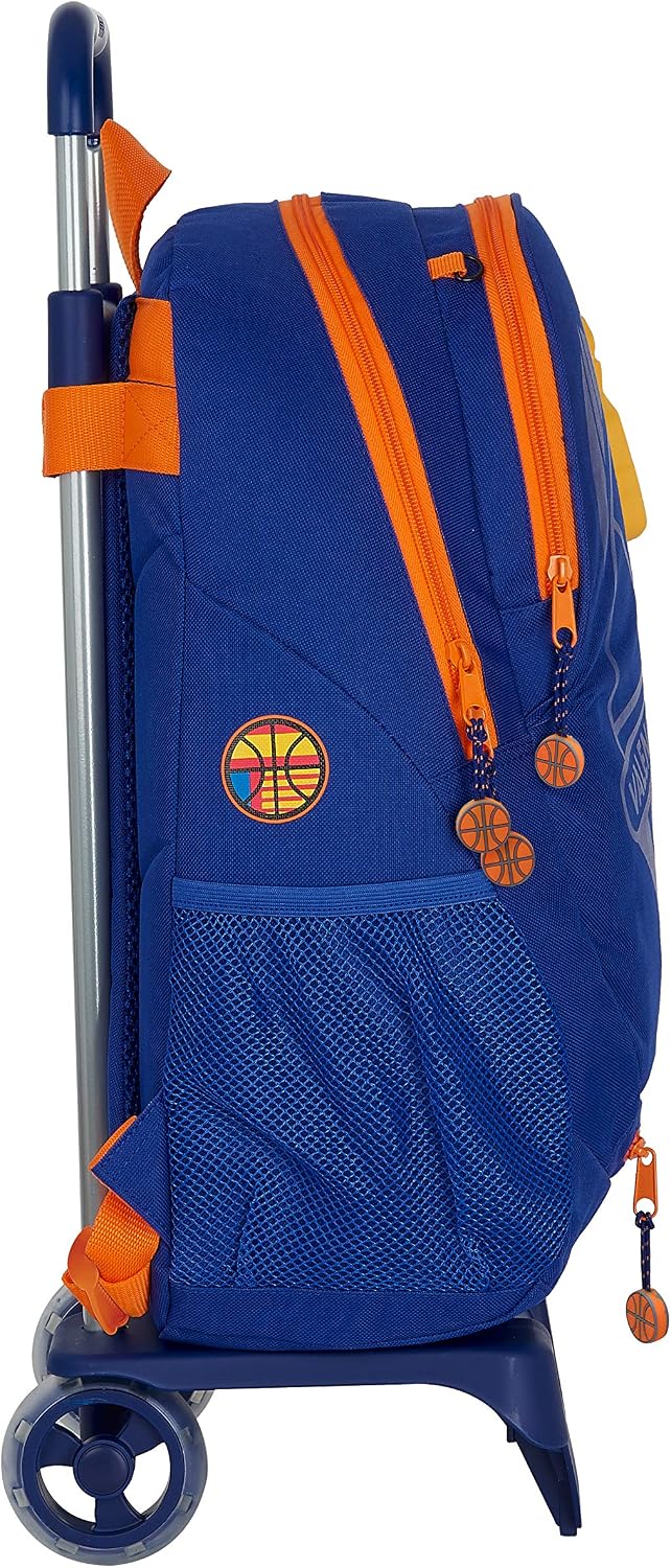 safta Unisex Children's Valencia Basket Backpack (Pack of 1), Blue/Orange, 330x220x450 mm, Backpack and Trolley M313 - Image 5