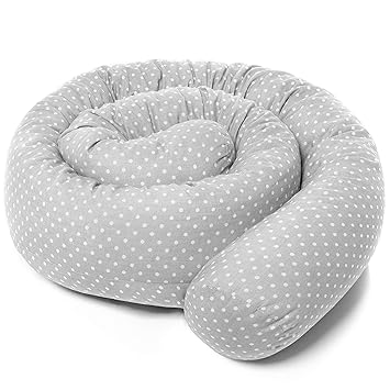 Fillikid Bettschlange Baby Nestchen 190 cm - Nestchenschlange für Beistellbett und Babybett (z.B. Babybay) | Bezug: 100% Baum