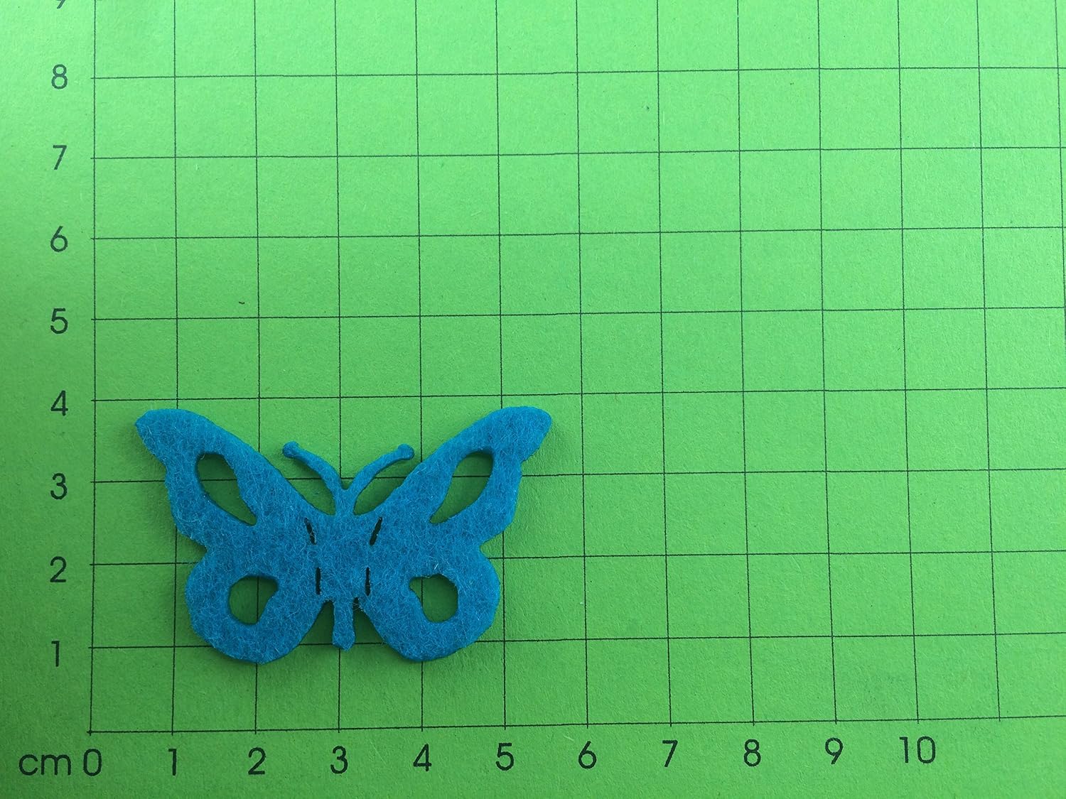 Petra's Craft Felt Ribbon News A - VIF5230 °F57 40 x Butterfly with Notches Colour: Turquoise, Blue - Image 3