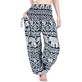 Lannaclothesdesign Harem Pants Women High Waist Bohemian Yoga Pants with Pockets - Boho Hippie Clothes