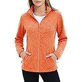 MAGCOMSEN Fleece Jacket Women Zip UP Lightweight Soft Polar Warm Winter Jackets for Women with Pockets Outdoor Hiking