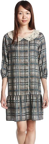 Amazon アースミュージックアンドエコロジー Earth Music Ecology リバティ プリント ワンピース Liberty Print Op h 154 Blue F ワンピース チュニック 通販